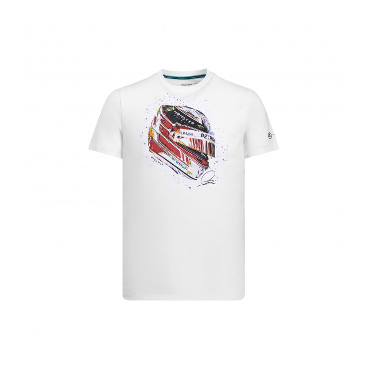 MERCEDZ WHITE PRINTED T-SHIRT