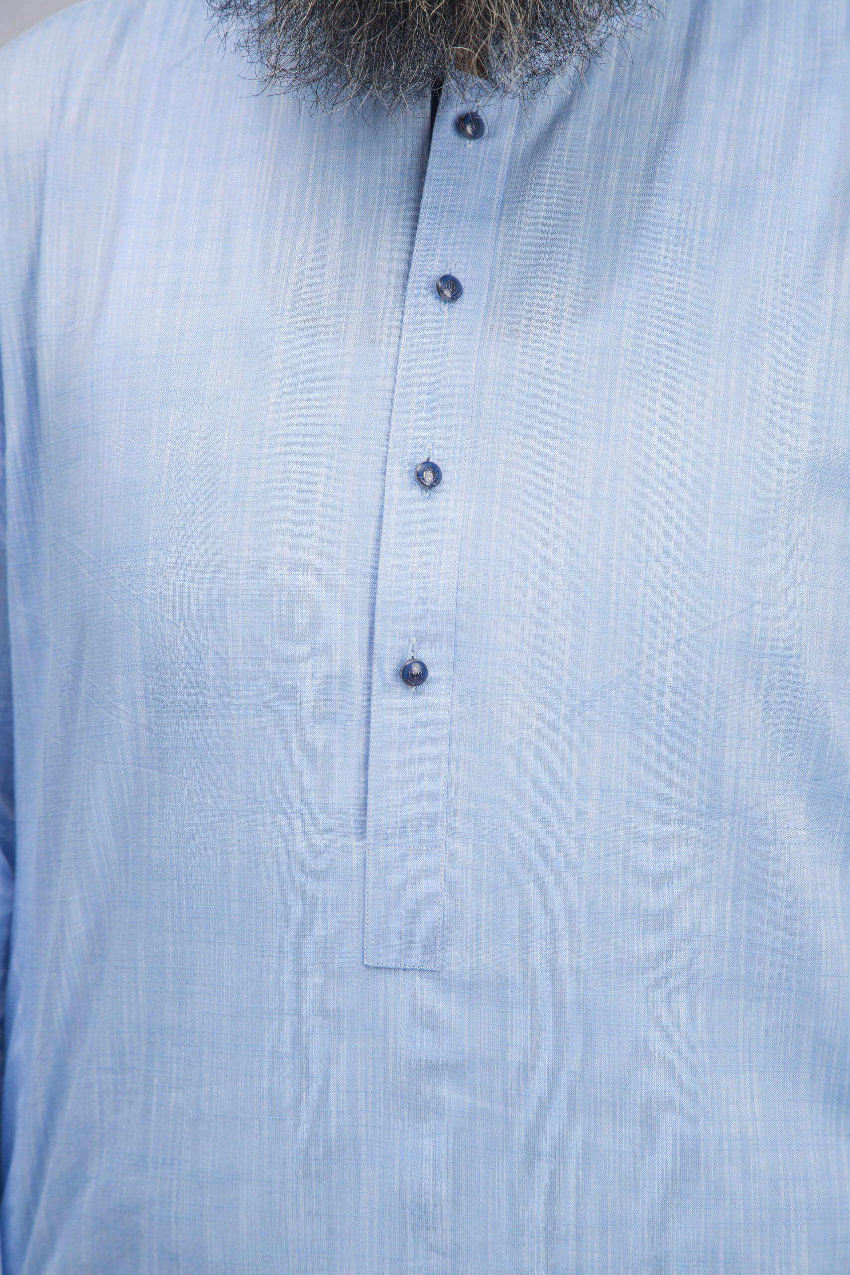 Wash N Wear Fashion Work Shalwar Kameez - Blue/White
