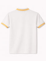 Men’s Modern Luxe Panel Half Zip Polo Shirt - Orange & White