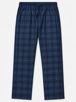 Men Casual Check Trouser - Navy