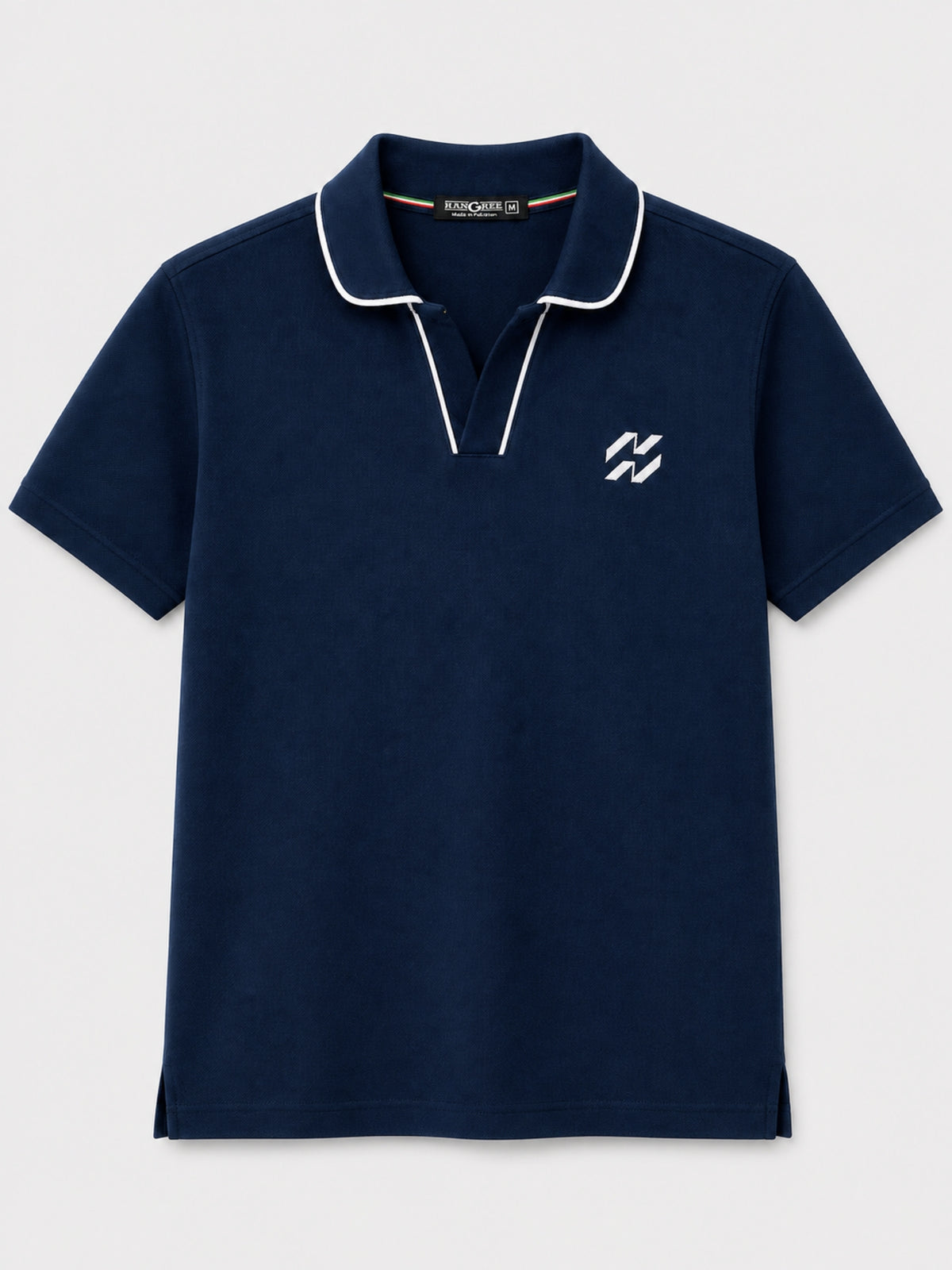 Men’s Premium Magzi Collar & Placket Polo Shirt – Navy