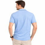 Men’s Premium Magzi Collar & Placket Polo Shirt – Sky Blue