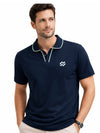 Men’s Premium Magzi Collar & Placket Polo Shirt – Navy
