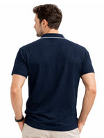 Men’s Premium Magzi Collar & Placket Polo Shirt – Navy