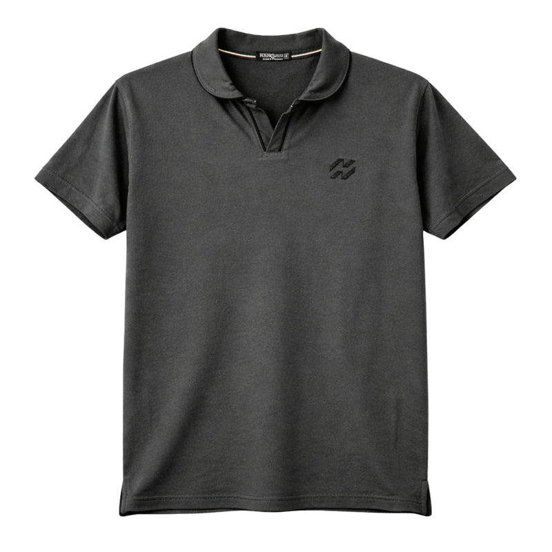 Men’s Premium Magzi Collar & Placket Polo Shirt – Charcoal