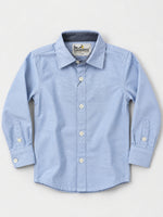 Boy's Sky Blue Solid Casual Shirt