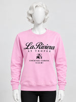 Women's "La Riviera" Printed Interlock Sweatshirt