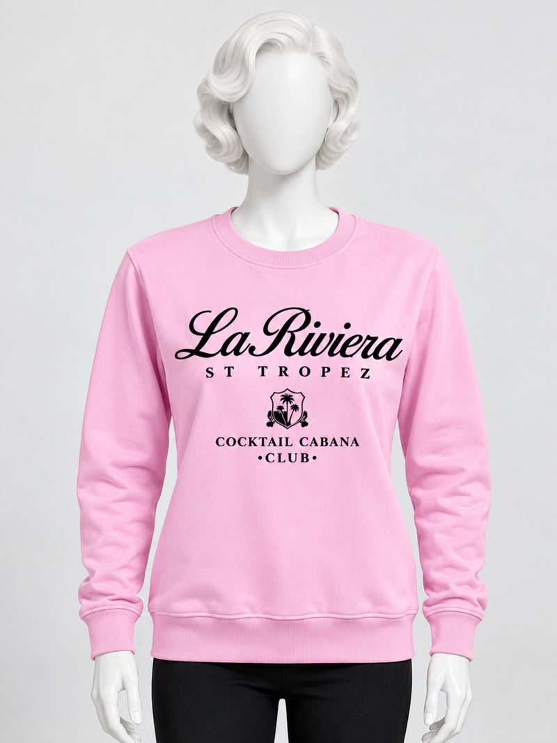 Women's "La Riviera" Printed Interlock Sweatshirt