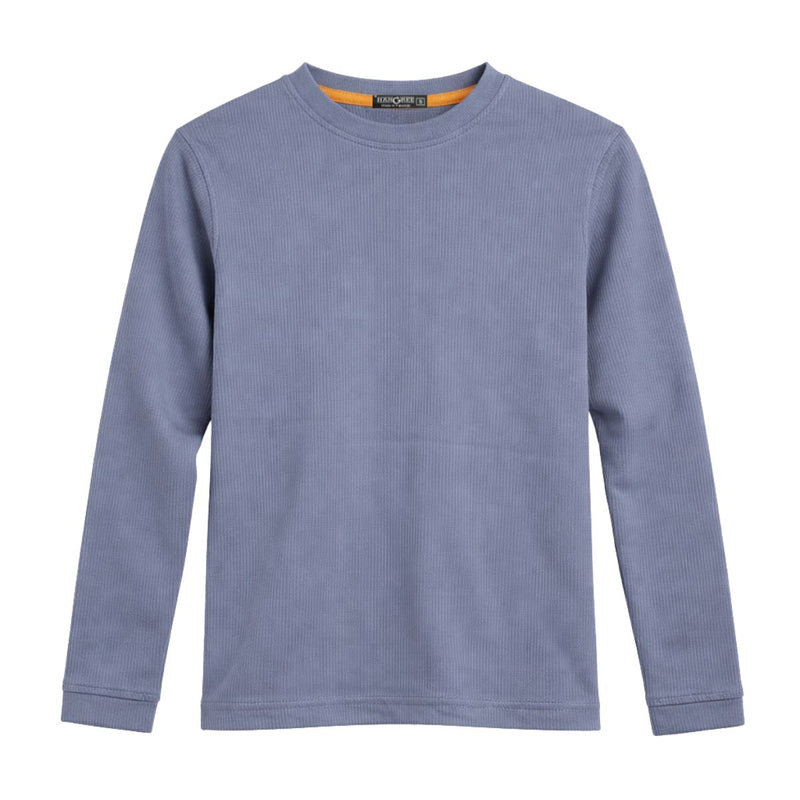HG Rib Knitted Winter Full Sleeves Inner Shirt for Men & Women – Blueish Gray