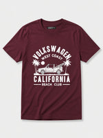 HG "VOLKSWAGEN" Printed Tee Shirt - Maroon