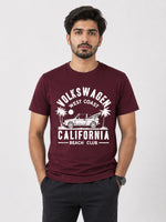 HG "VOLKSWAGEN" Printed Tee Shirt - Maroon