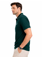 Men’s Premium Magzi Collar & Placket Polo Shirt – Bottle Green