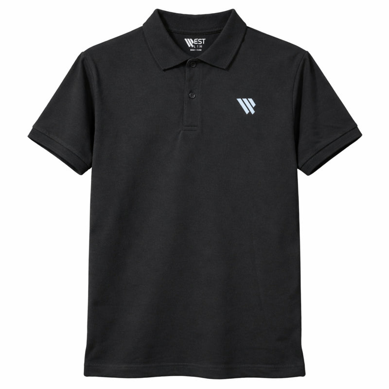West Line Men's Classic Polo Shirt- Black