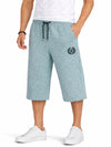 Men's Signature Emb. Melange Three Quarter Shorts - Sea Green