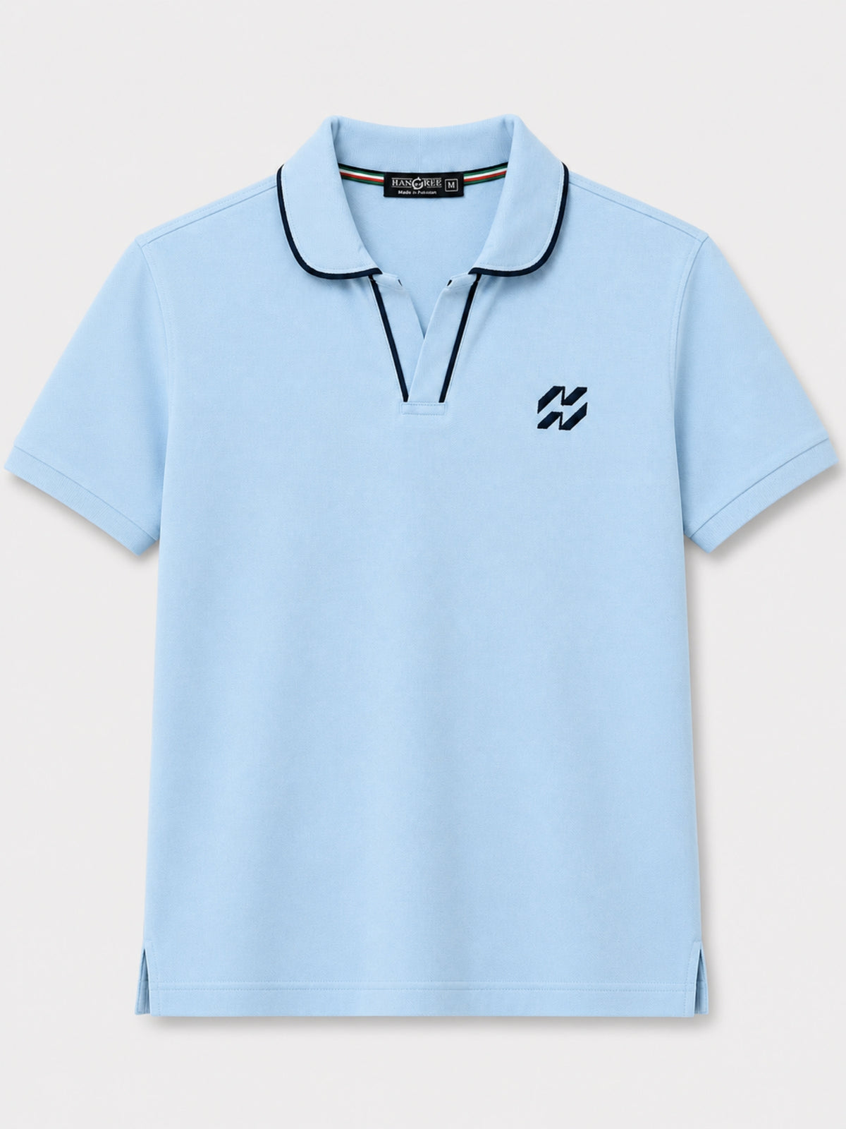 Men’s Premium Magzi Collar & Placket Polo Shirt – Sky Blue