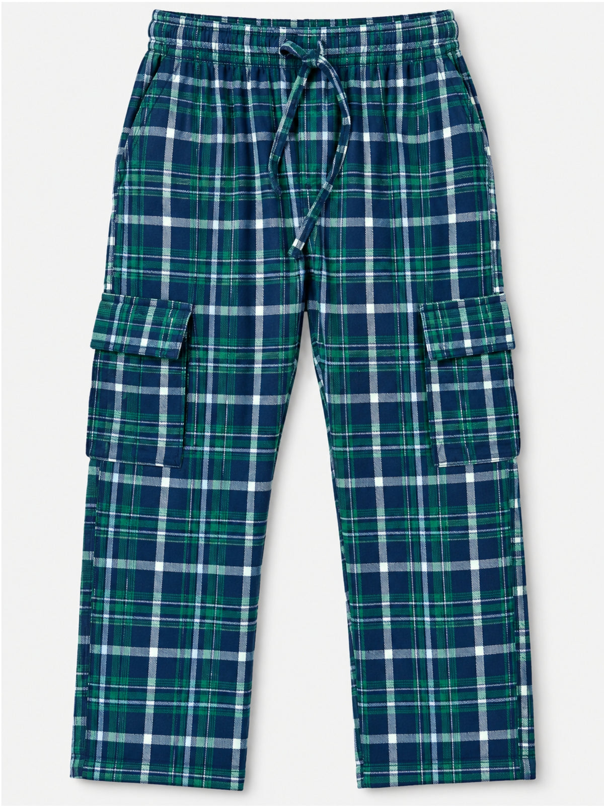 Men Cargo Casual Check Trouser - Green