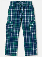 Men Cargo Casual Check Trouser - Green