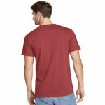 Men's Cut & Sew panel Tee Shirt - Red, White & Dusky Blue
