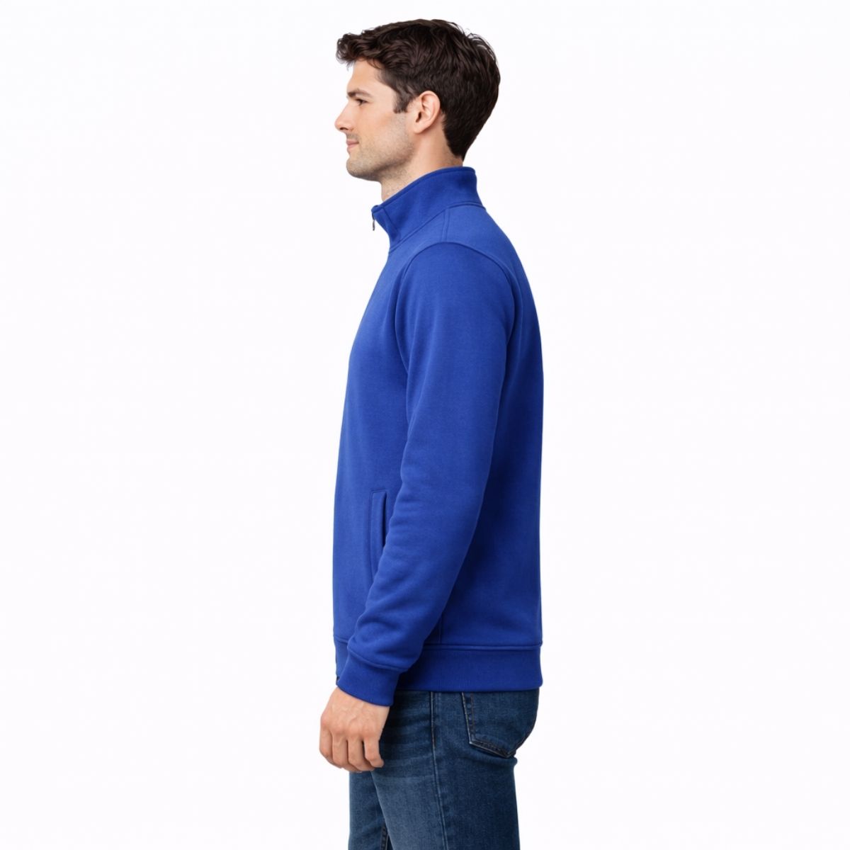 HG Classic Mock Neck Fleece Zipper Jacket - Cerulean Blue