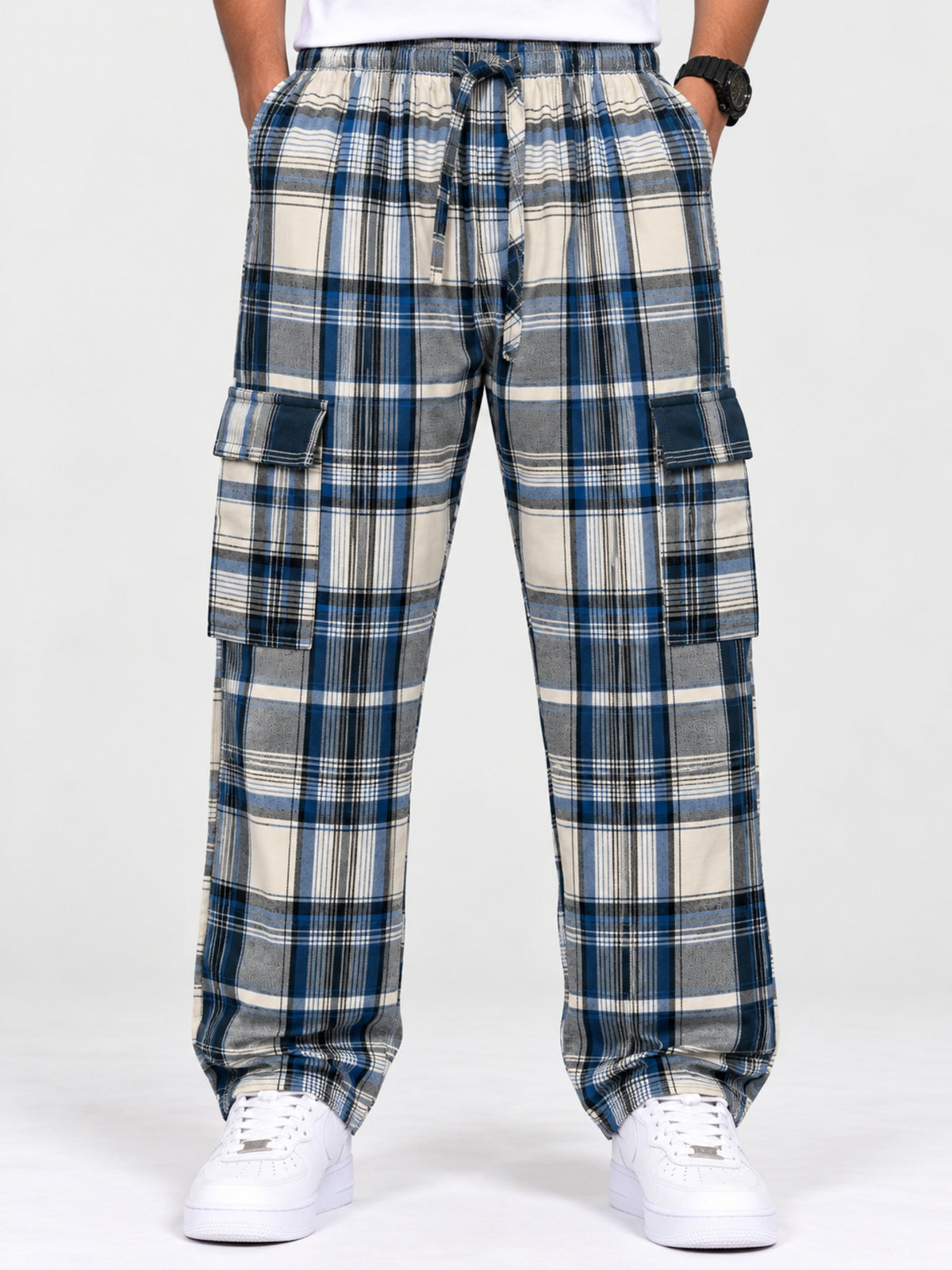 Exclusive Cargo Check Casual Trouser For Men
