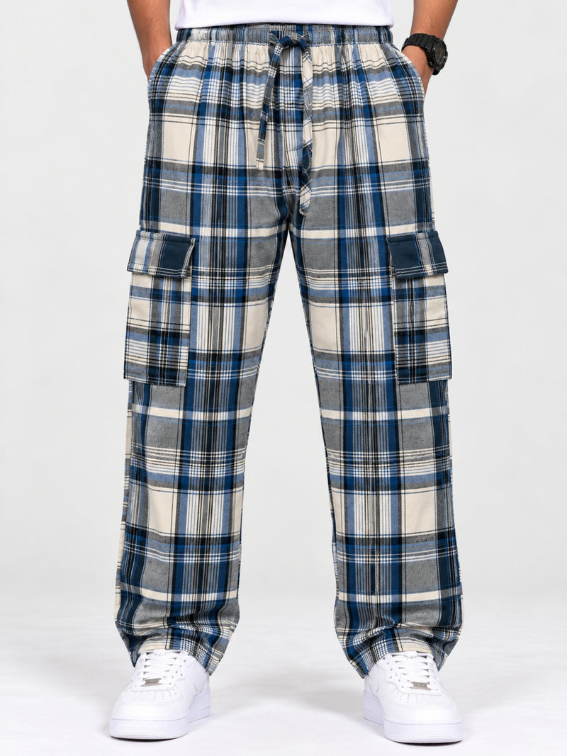 Exclusive Cargo Check Casual Trouser For Men