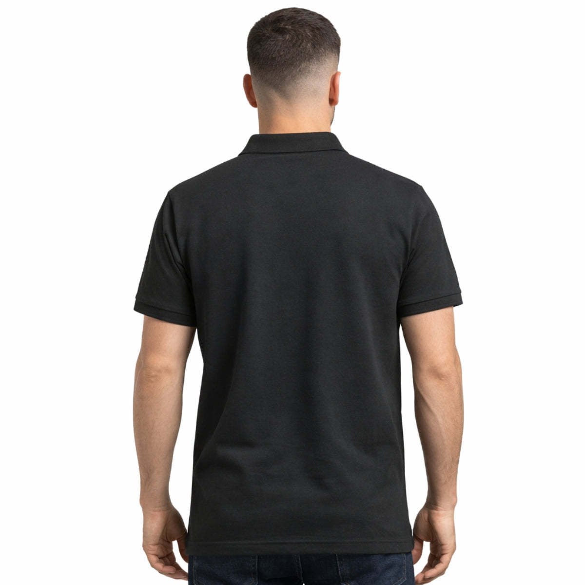 West Line Men's Classic Polo Shirt- Black