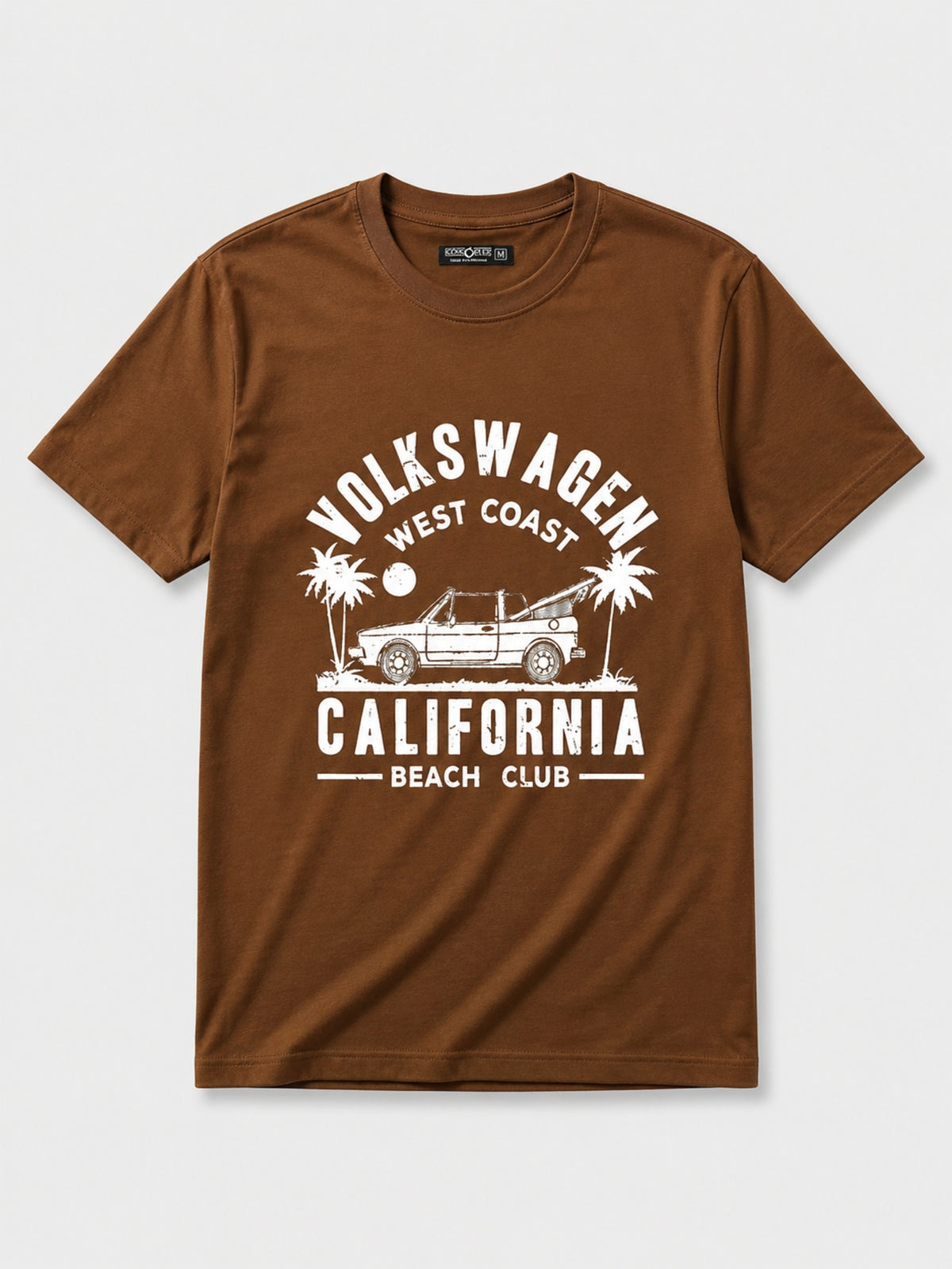 HG "VOLKSWAGEN" Printed Tee Shirt - Tan Brown
