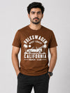 HG "VOLKSWAGEN" Printed Tee Shirt - Tan Brown