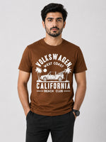 HG "VOLKSWAGEN" Printed Tee Shirt - Tan Brown