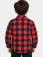 Boy's Premium Checkered Winters Full Sleeves Casual Shirt