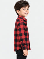 Boy's Premium Checkered Winters Full Sleeves Casual Shirt