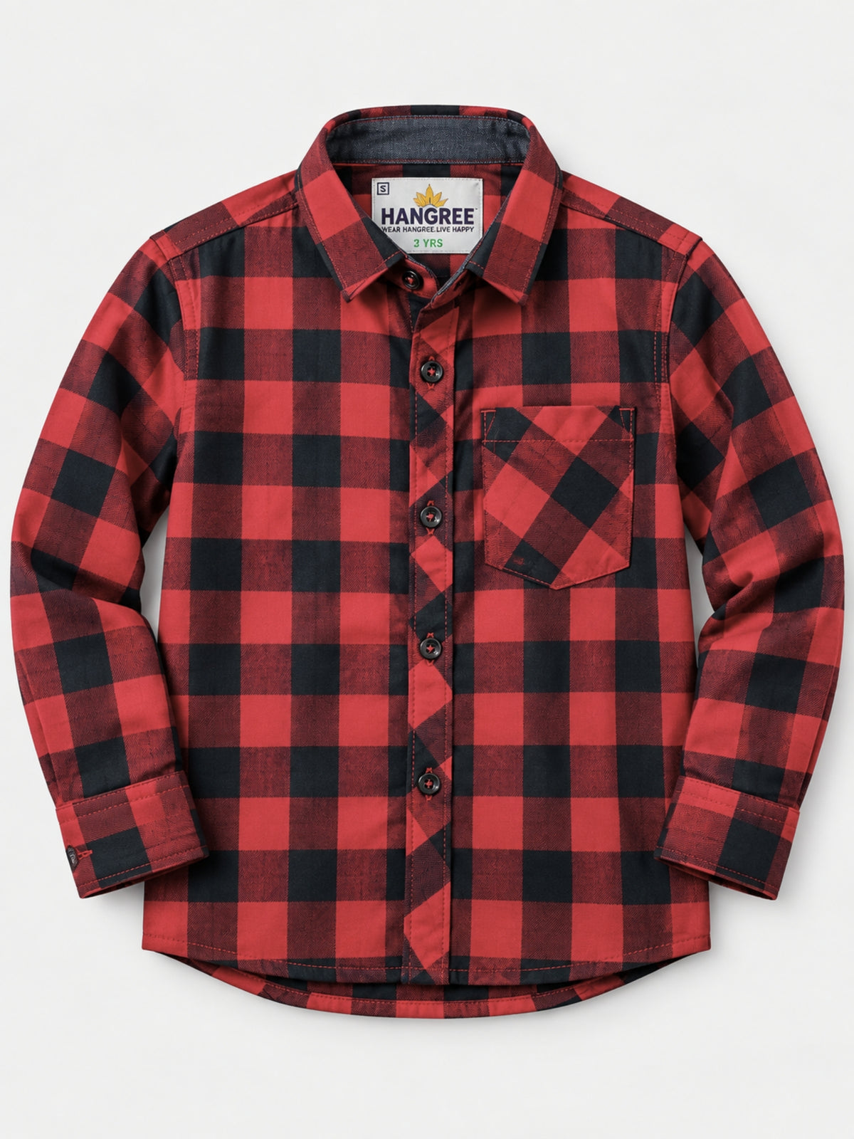 Boy's Premium Checkered Winters Full Sleeves Casual Shirt