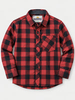 Boy's Premium Checkered Winters Full Sleeves Casual Shirt