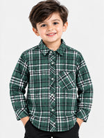 Boy's Premium Checkered Winters Full Sleeves Casual Shirt