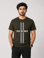 HG "STAY ON TRACK" Printed Tee Shirt - Woodrush