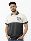 Men's Signature Emb Luxury Panel Polo - White & Dark Gray