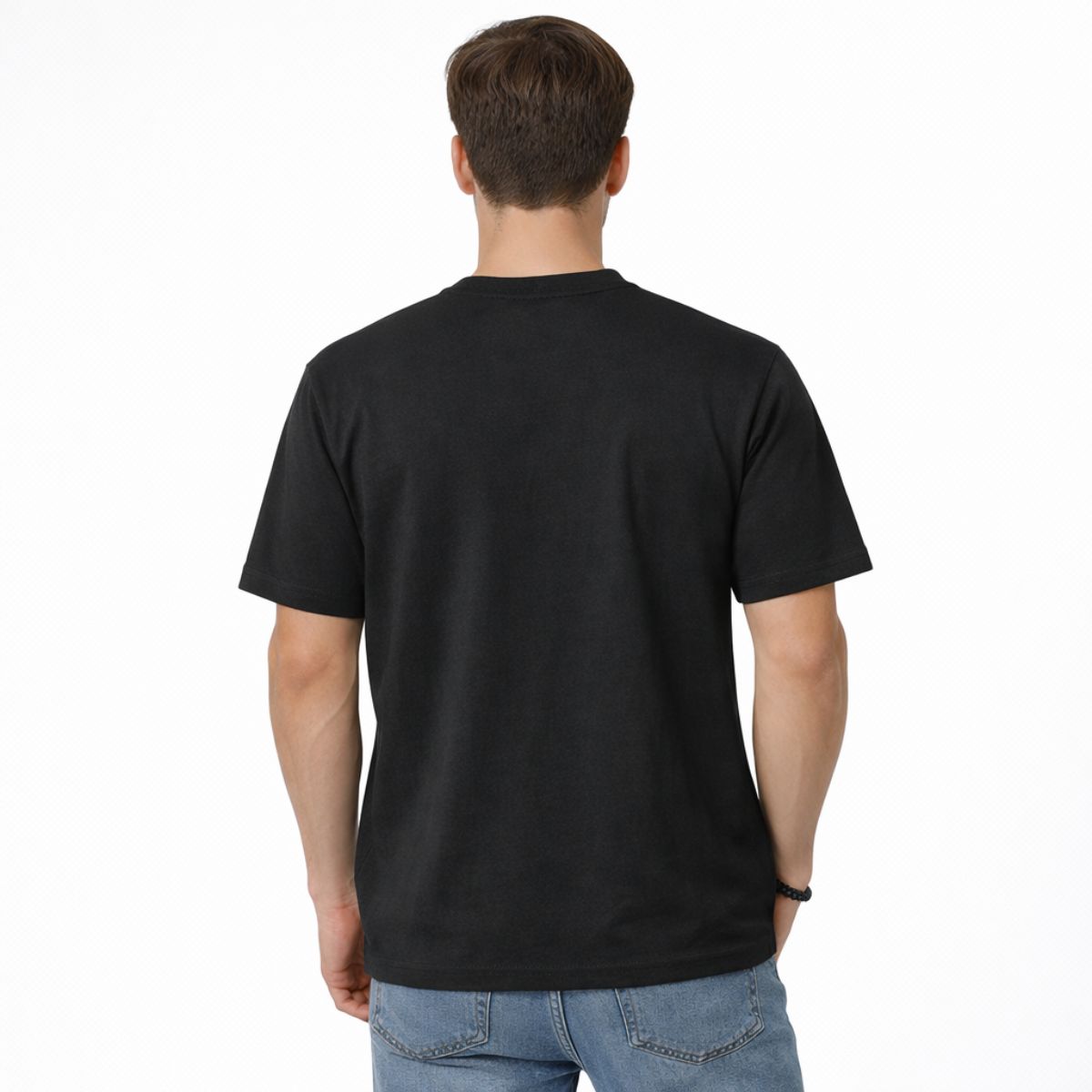Men’s Premium Contrast Pocket T-Shirt – Black