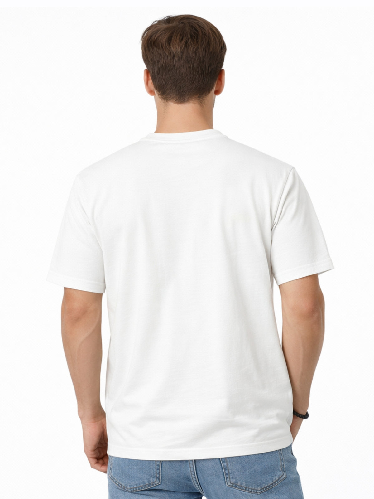 Men’s Premium Contrast Pocket T-Shirt – White