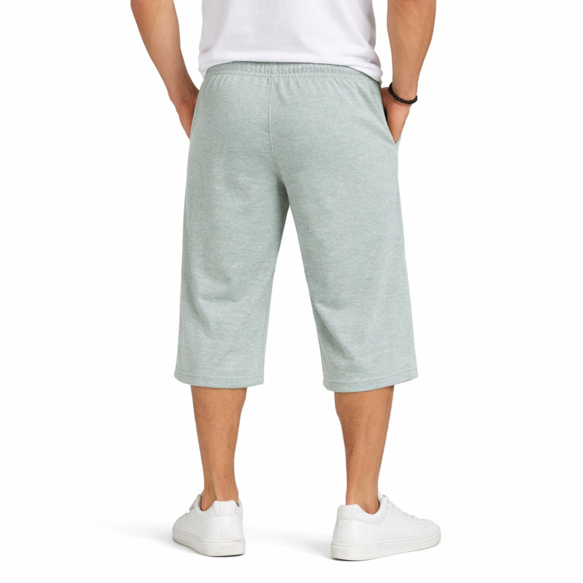 Men's Basic Summer Essential 3 Quarter Shorts - Ash Gray