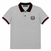 Mens’ Signature Embroidered Contrast Collar Polo Shirt – Light Gray