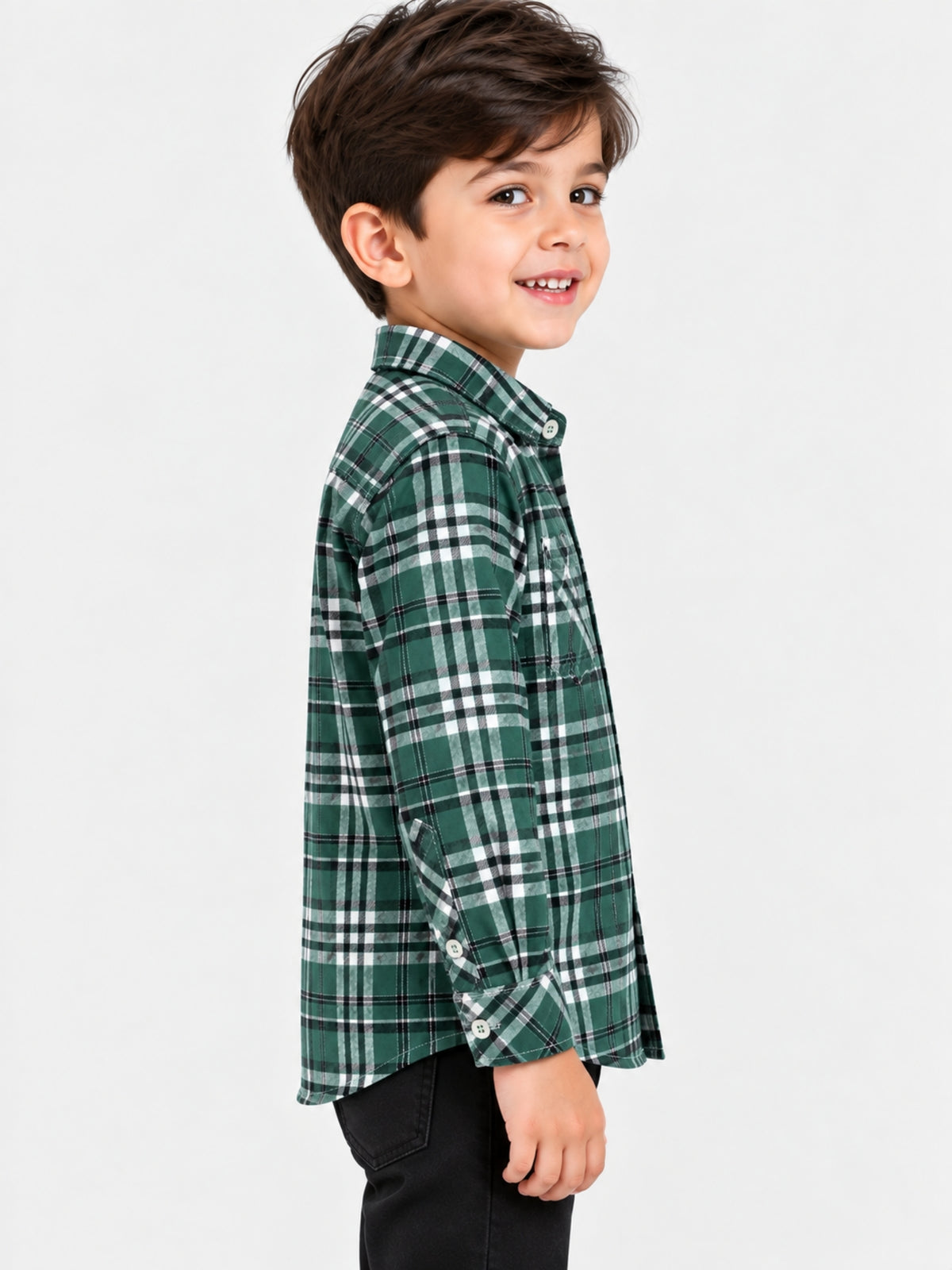 Boy's Premium Checkered Winters Full Sleeves Casual Shirt
