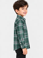 Boy's Premium Checkered Winters Full Sleeves Casual Shirt