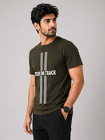 HG "STAY ON TRACK" Printed Tee Shirt - Woodrush