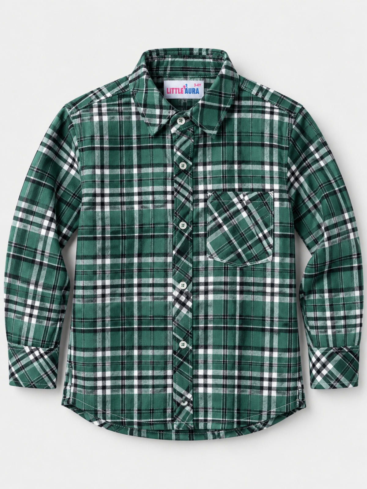 Boy's Premium Checkered Winters Full Sleeves Casual Shirt