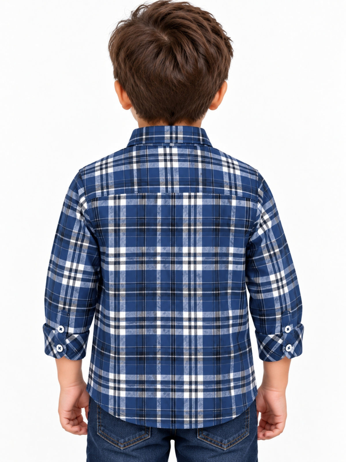 Boy's Premium Checkered Winters Full Sleeves Casual Shirt