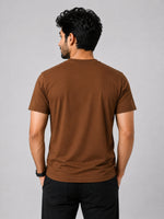HG "STAY ON TRACK" Printed Tee Shirt - Tan Brown