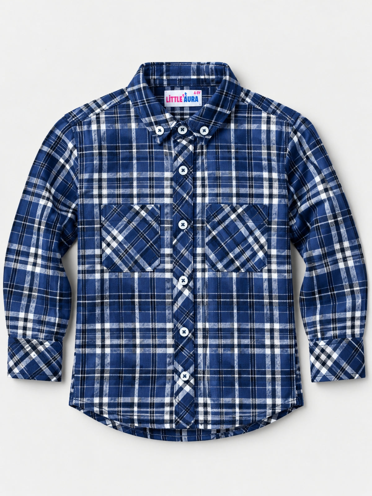 Boy's Premium Checkered Winters Full Sleeves Casual Shirt