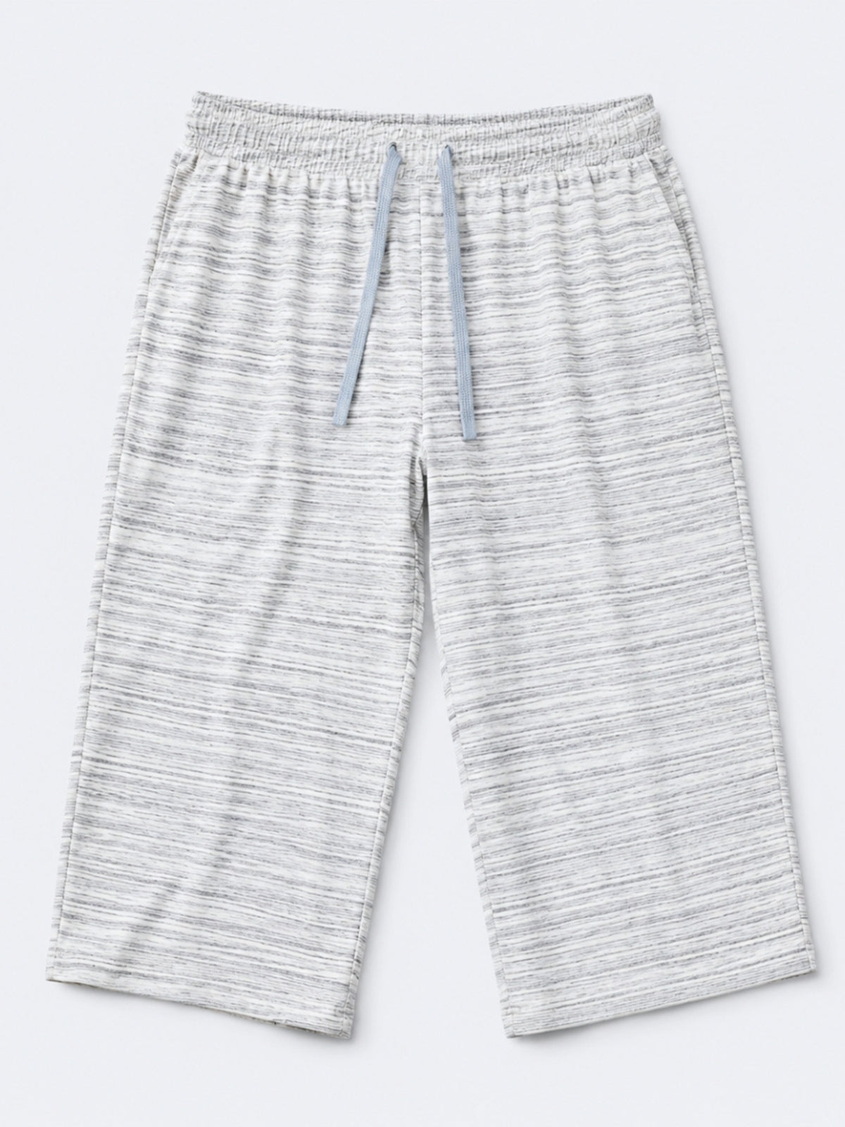 Men's Basic Summer Essential 3 Quarter Shorts - Melange White