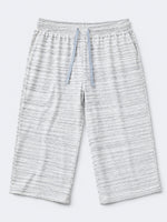 Men's Basic Summer Essential 3 Quarter Shorts - Melange White