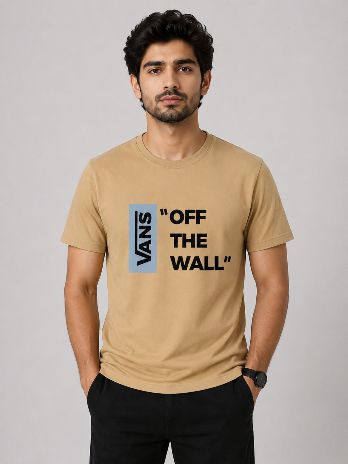 Exclusive " VANS " Printed Tee Shirt - Laser Brown